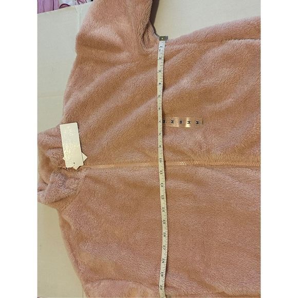 NWT - Uniqlo Medium Fluffy Yarn Fleece Full-Zip Jacket - Pink - Picture 6 of 8